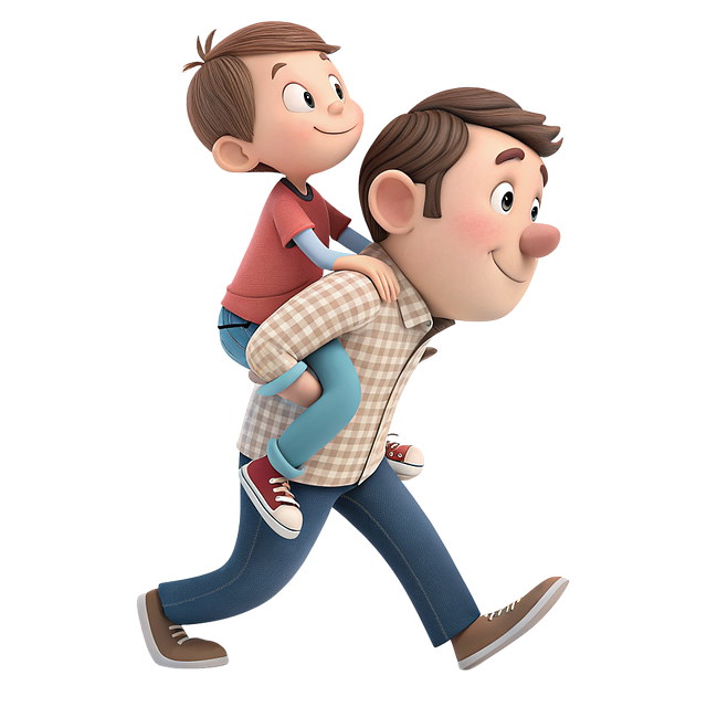 father, family, baby, love, dad, happiness, parent, paternity, boy, cute, ai generated, cutout