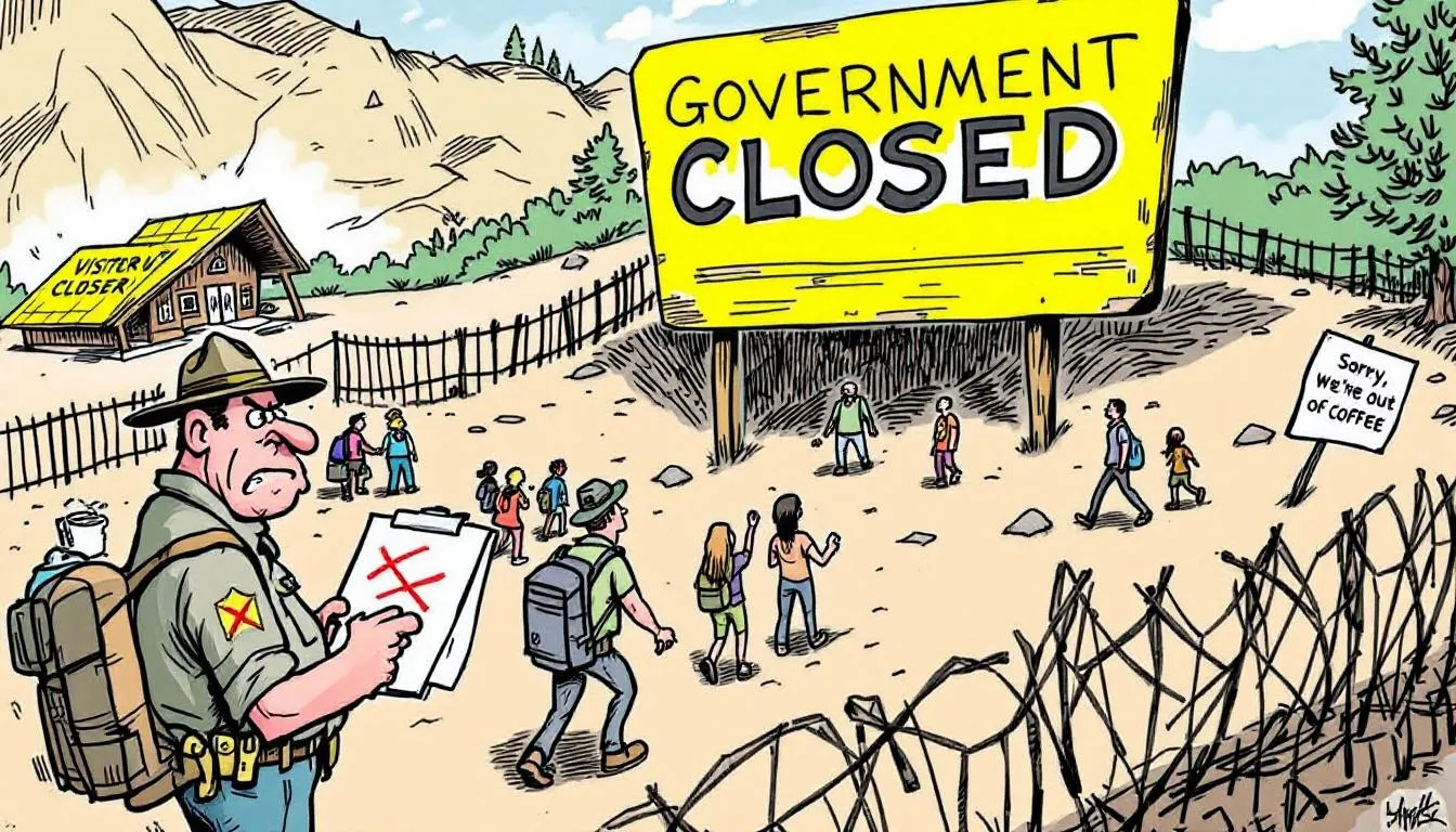 Effects of the government shutdown on national parks.