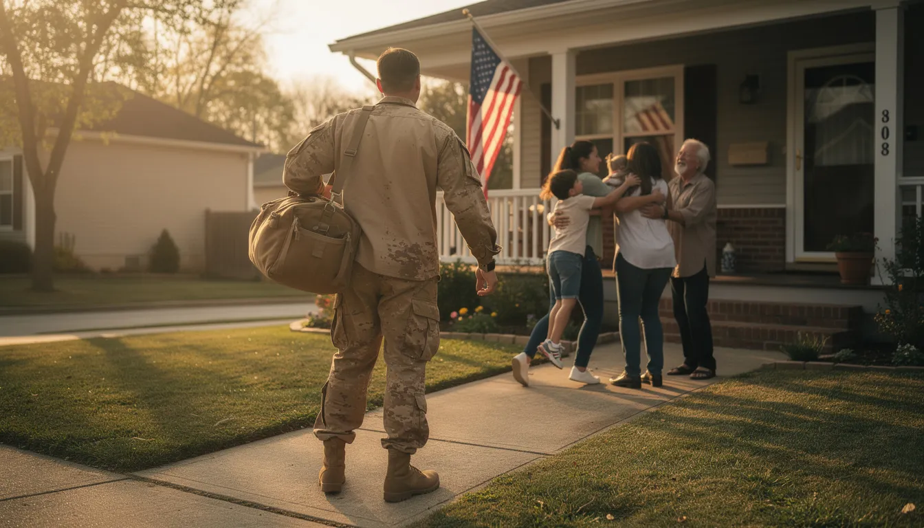 The image depicts a military service member in uniform, symbolizing military leave rights under federal and state law. It highlights the importance of job-protected leave for eligible employees, ensuring they can fulfill active duty obligations while maintaining their employment status.